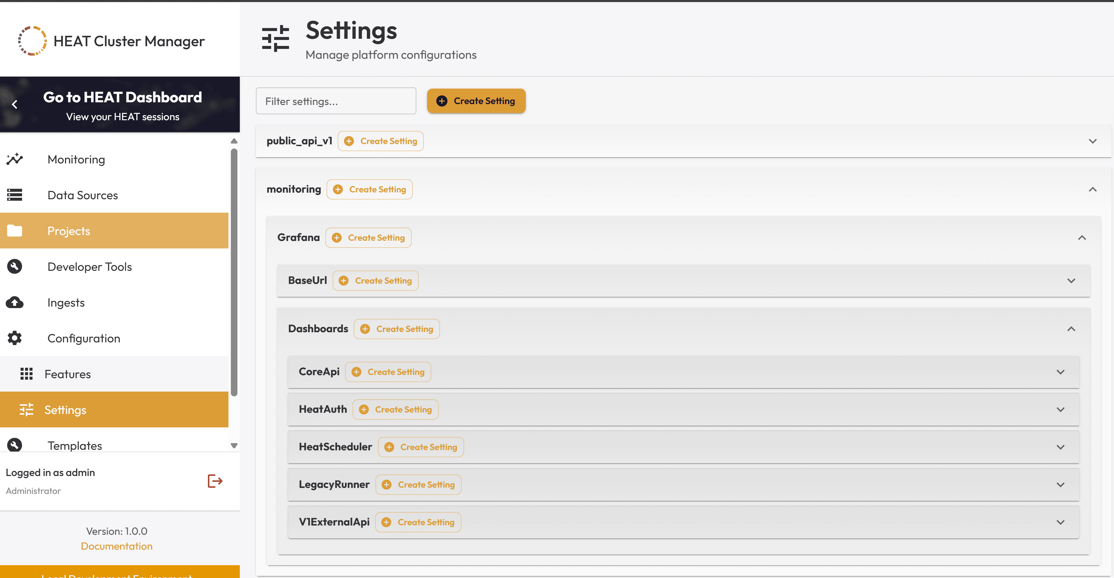 ClusterSettings